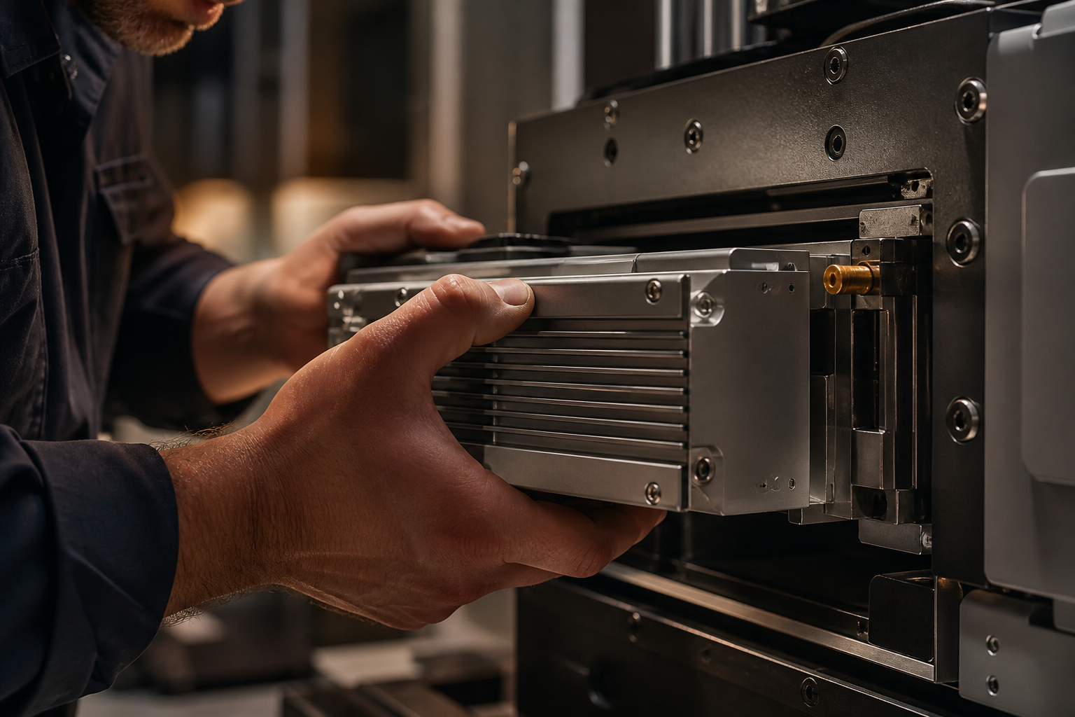 A precision module being integrated into an existing system